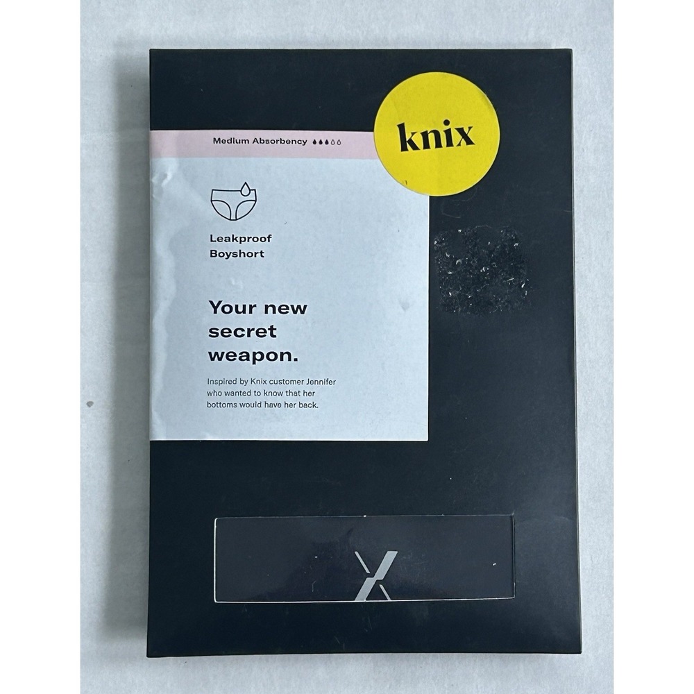 knix leakproof Boy shorts underwear Size Medium Black